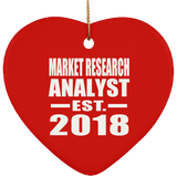 Market Research Analyst Established EST. 2018 - Heart Ornament