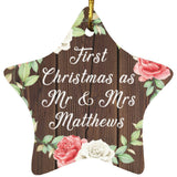 First Christmas As Mr & Mrs Matthews - Star Ornament A