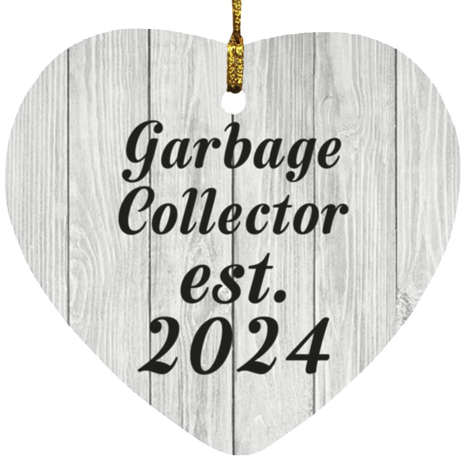 Garbage Collector Established Est. 2024 - Heart Ornament F