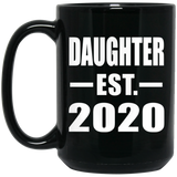 Daughter Established EST. 2020 - 15oz Coffee Mug Black