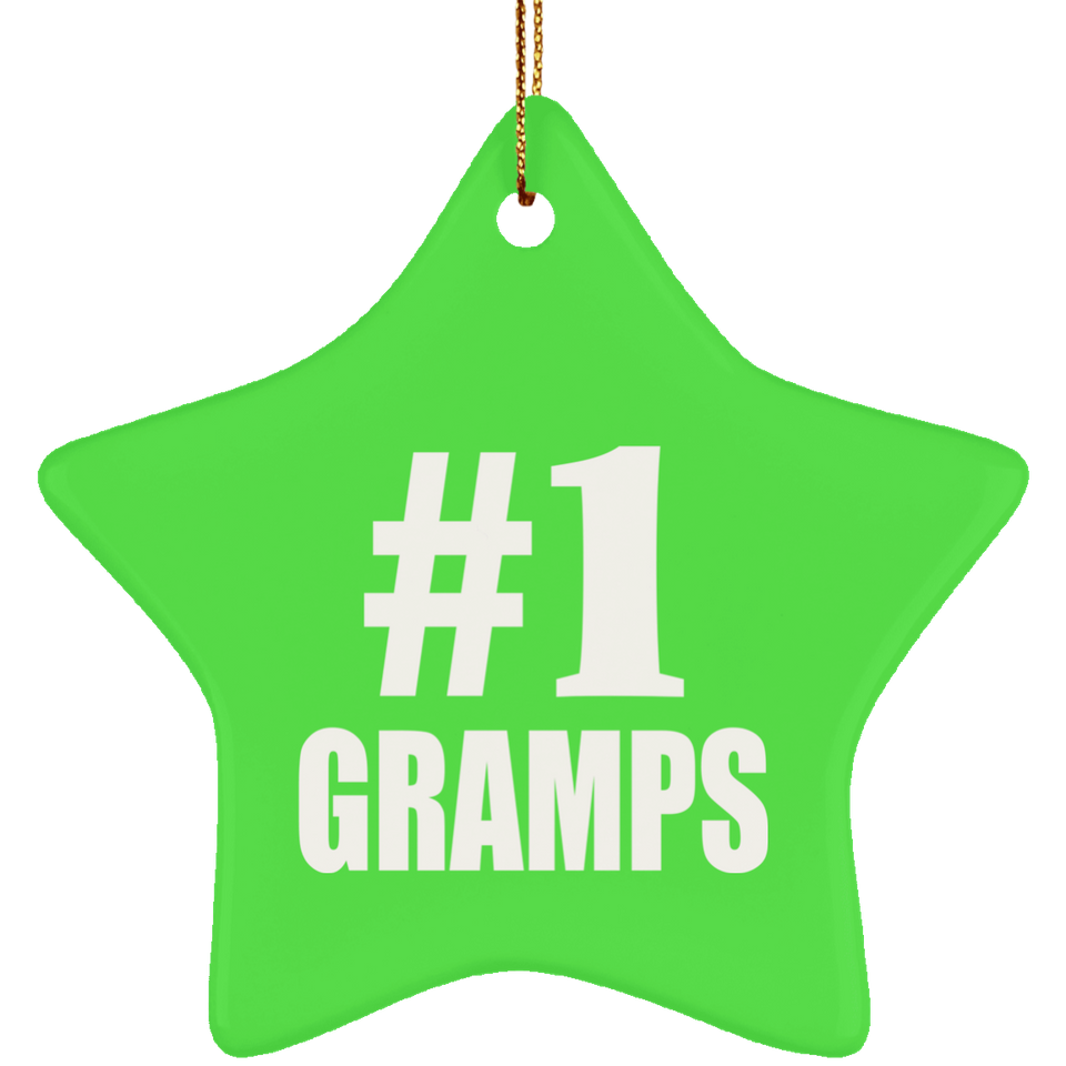 Number One #1 Gramps - Star Ornament
