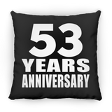 53rd Anniversary 53 Years - Throw Pillow Black