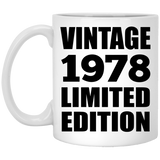 46th Birthday Vintage 1978 Limited Edition - 11oz Coffee Mug