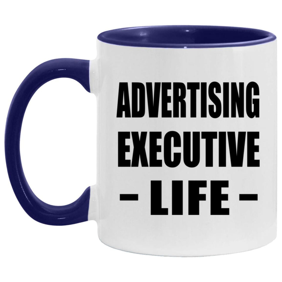 Advertising Executive Life - 11oz Accent Mug Purple
