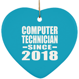 Computer Technician Since 2018 - Heart Ornament