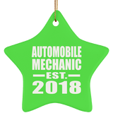 Automobile Mechanic Established EST. 2018 - Star Ornament