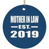 Mother In Law Established EST. 2019 - Circle Ornament