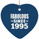 29th Birthday Fabulous Since 1995 - Heart Ornament