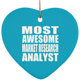 Most Awesome Market Research Analyst - Heart Ornament