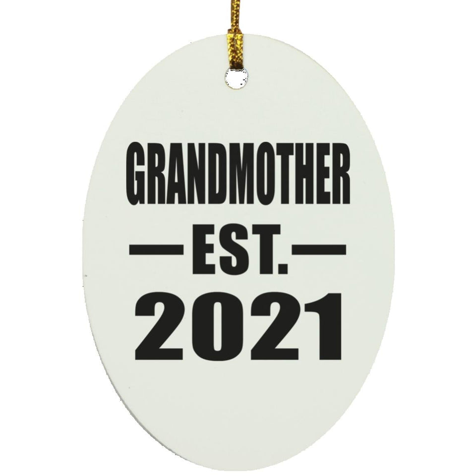 Grandmother Established EST. 2021 - Oval Ornament