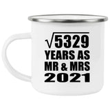 73rd Anniversary Square Root of 5329 Years As Mr & Mrs 2021 - 12oz Camping Mug