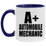 A+ Automobile Mechanic - 11oz Accent Mug Purple