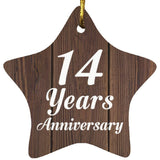14th Anniversary 14 Years Anniversary - Star Ornament D