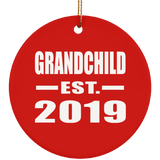 Grandchild Established EST. 2019 - Circle Ornament