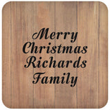 Merry Christmas Richards Family - Drink Coaster C
