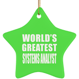 World's Greatest Systems Analyst - Star Ornament