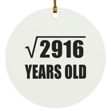 54th Birthday Square Root of 2916 Years Old - Circle Ornament