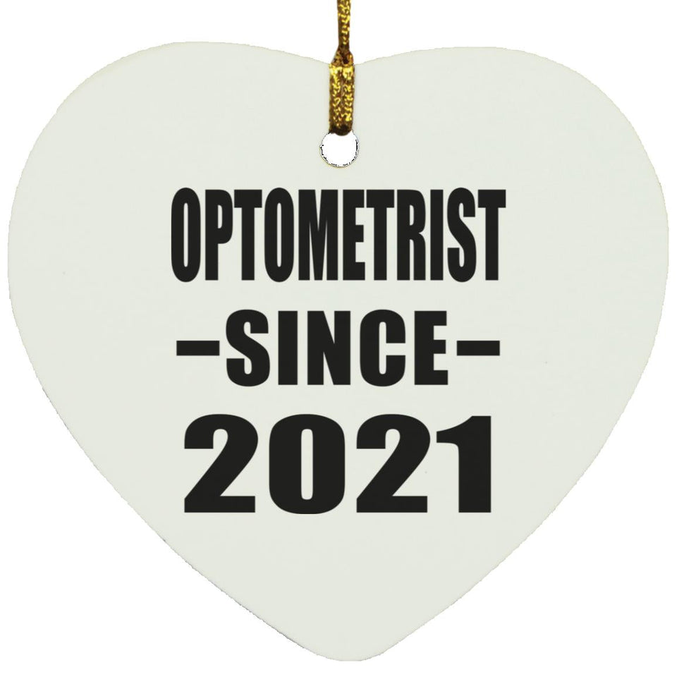 Optometrist Since 2021 - Heart Ornament