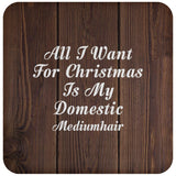 All I Want For Christmas Is My Domestic Mediumhair - Drink Coaster D