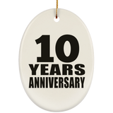 10th Anniversary 10 Years - Oval Ornament