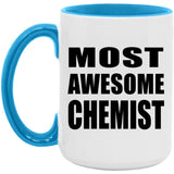 Most Awesome Chemist - 15oz Accent Mug Blue