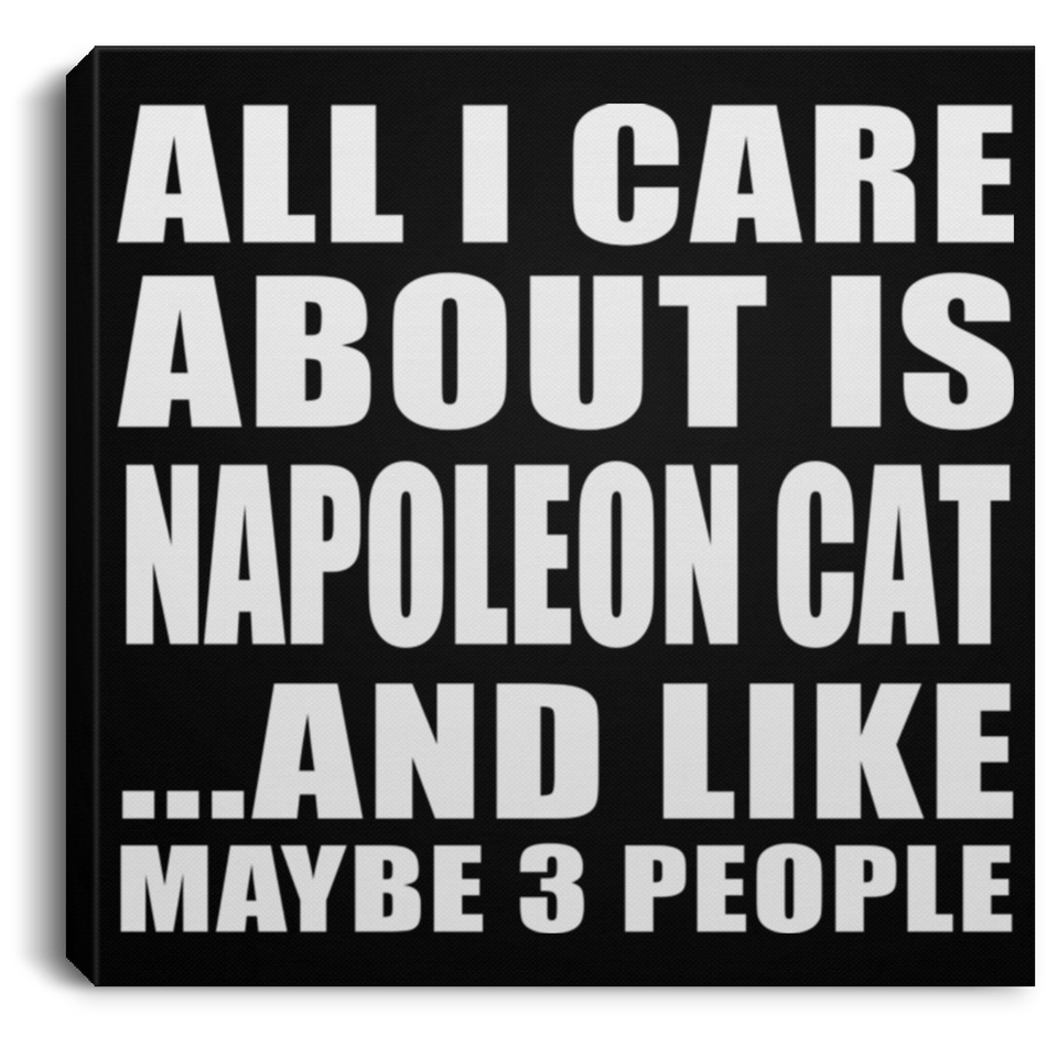 All I Care About Is Napoleon Cat - Canvas Square
