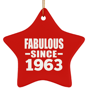 61st Birthday Fabulous Since 1963 - Star Ornament