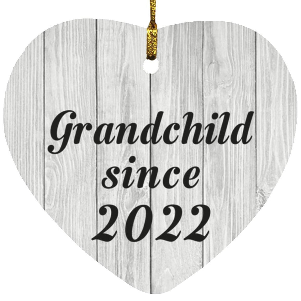 Grandchild Since 2022 - Heart Ornament F