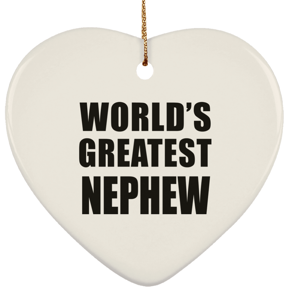 World's Greatest Nephew - Heart Ornament