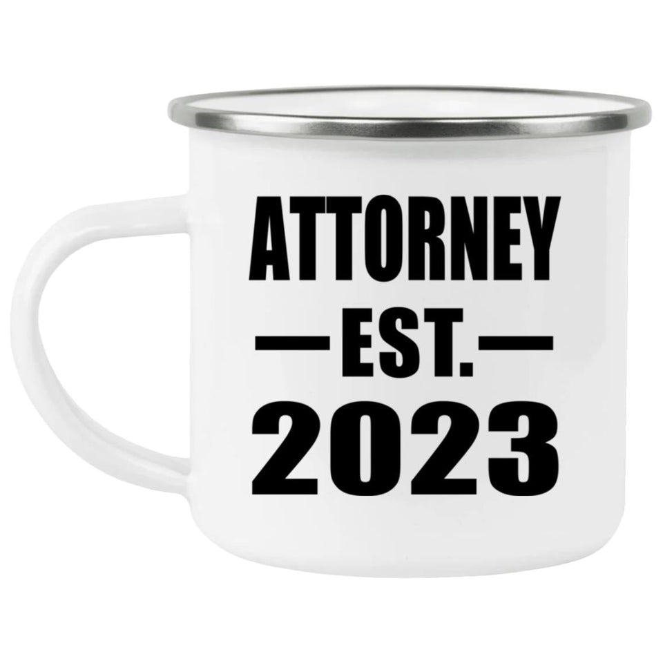 Attorney Established EST. 2023 - 12oz Camping Mug