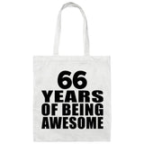 66th Birthday 66 Years Of Being Awesome - Tote Bag White