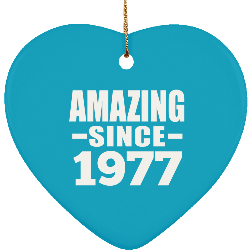 47th Birthday Amazing Since 1977 - Heart Ornament