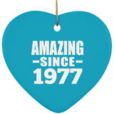 47th Birthday Amazing Since 1977 - Heart Ornament