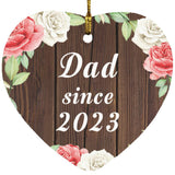 Dad Since 2023 - Heart Ornament A