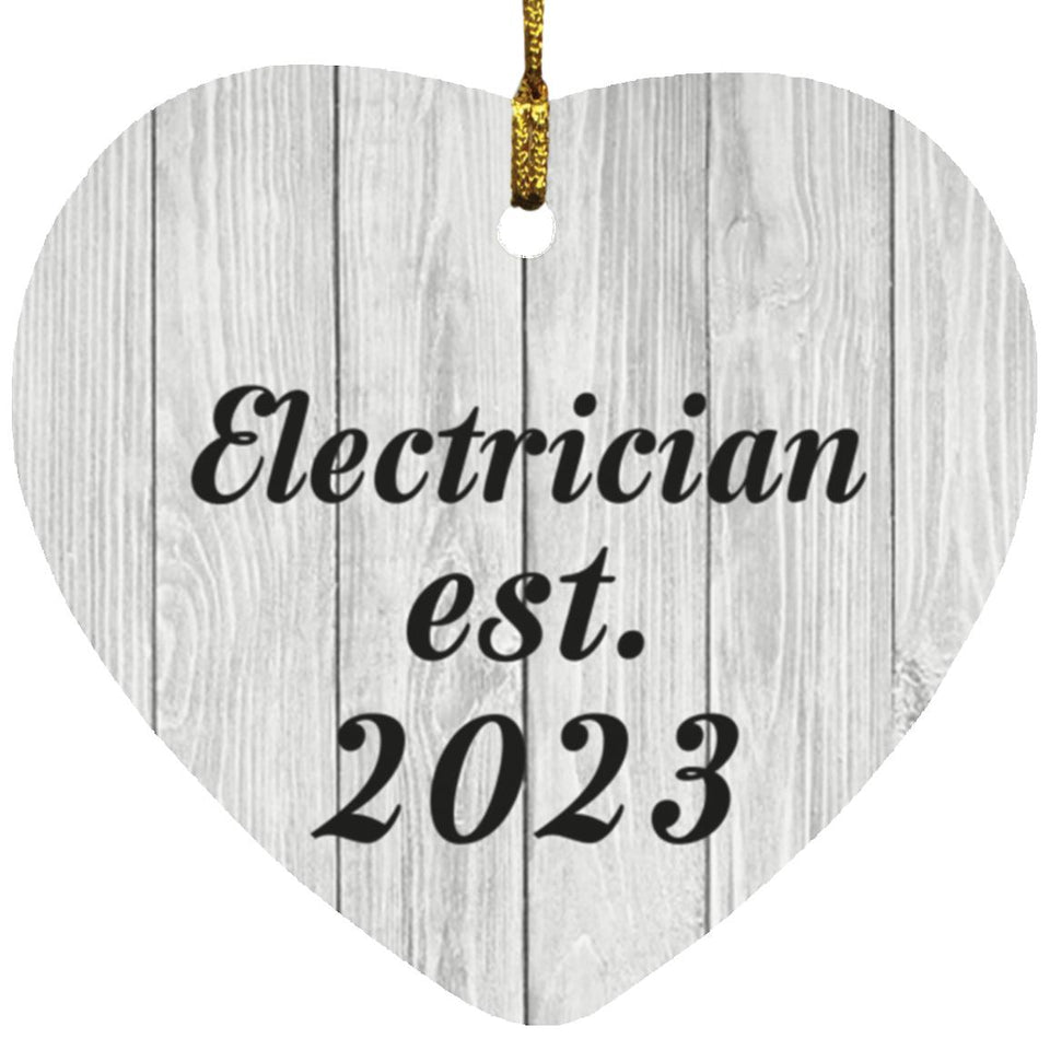 Electrician Established Est. 2023 - Heart Ornament F