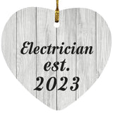 Electrician Established Est. 2023 - Heart Ornament F