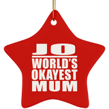 Jo World's Okayest Mum - Star Ornament