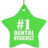 Number One #1 Dental Hygienist - Star Ornament