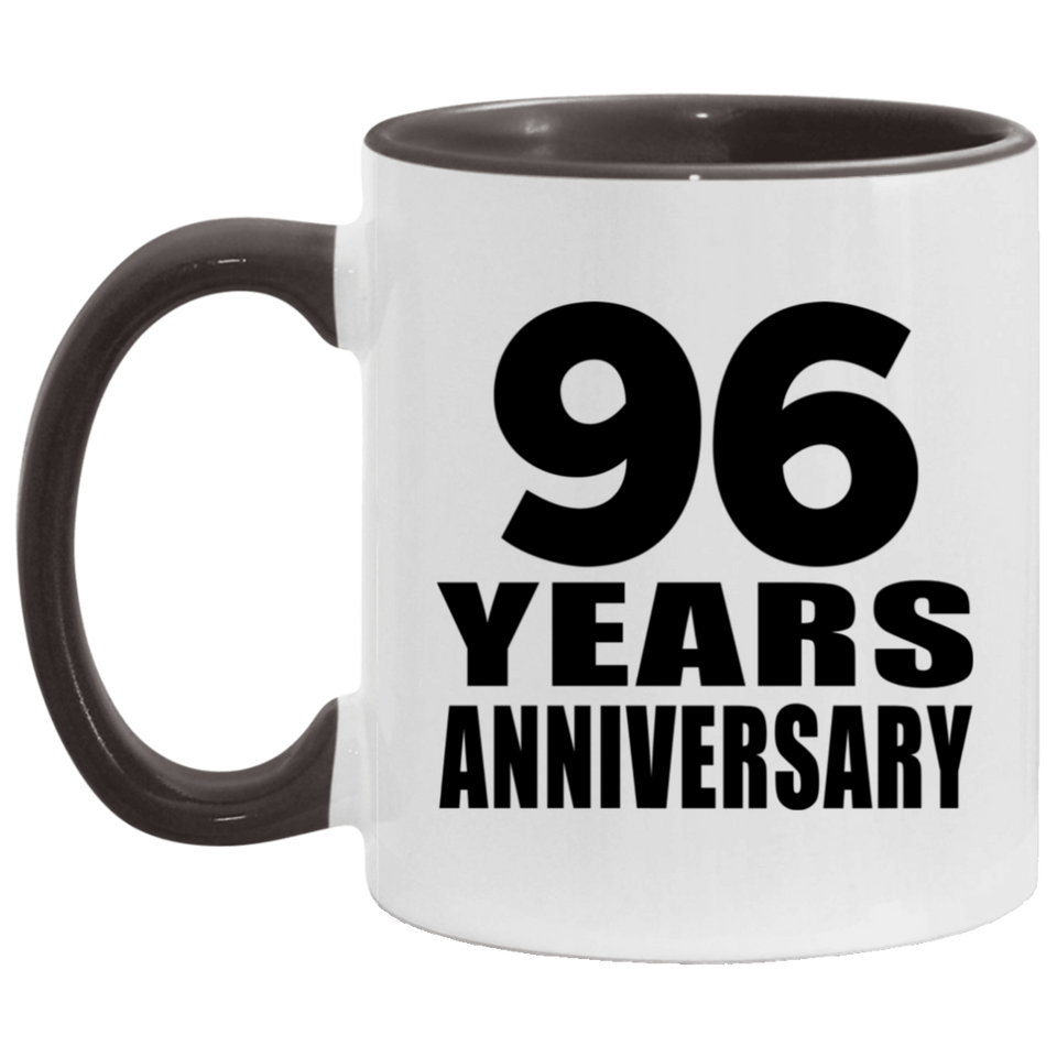 96th Anniversary 96 Years - 11oz Accent Mug Black