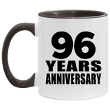 96th Anniversary 96 Years - 11oz Accent Mug Black