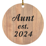 Aunt Established EST. 2024 - Circle Ornament C