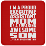 Proud Executive Assistant Mom Of Awesome Son - Drink Coaster