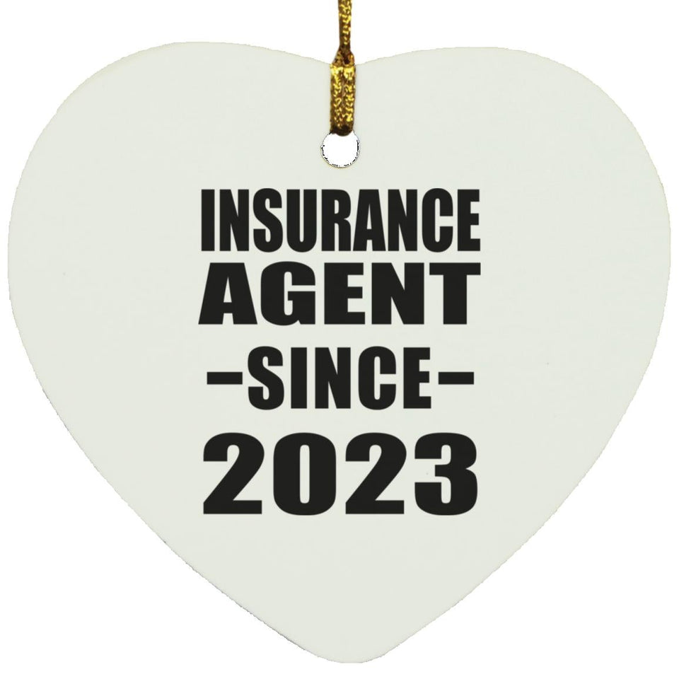 Insurance Agent Since 2023 - Heart Ornament