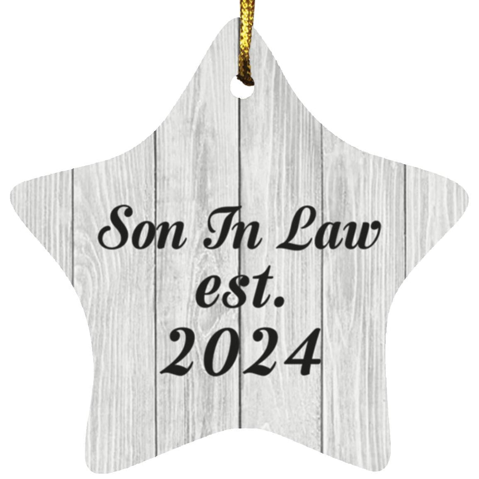 Son In Law Established Est. 2024 - Star Ornament F