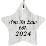 Son In Law Established Est. 2024 - Star Ornament F
