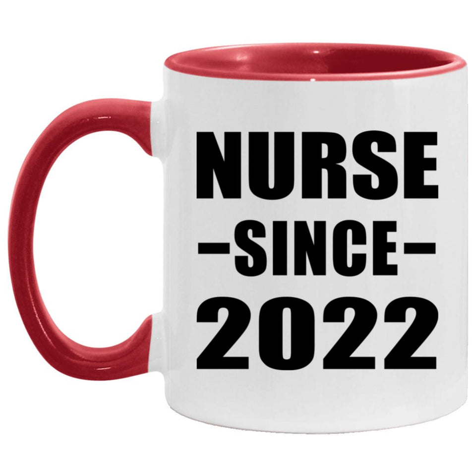 Nurse Since 2022 - 11oz Accent Mug Red