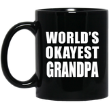 World's Okayest Grandpa - 11 Oz Coffee Mug Black