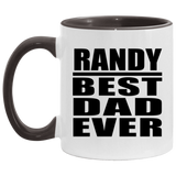 Randy Best Dad Ever - 11oz Accent Mug Black