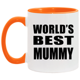 World's Best Mummy - 11oz Accent Mug Orange