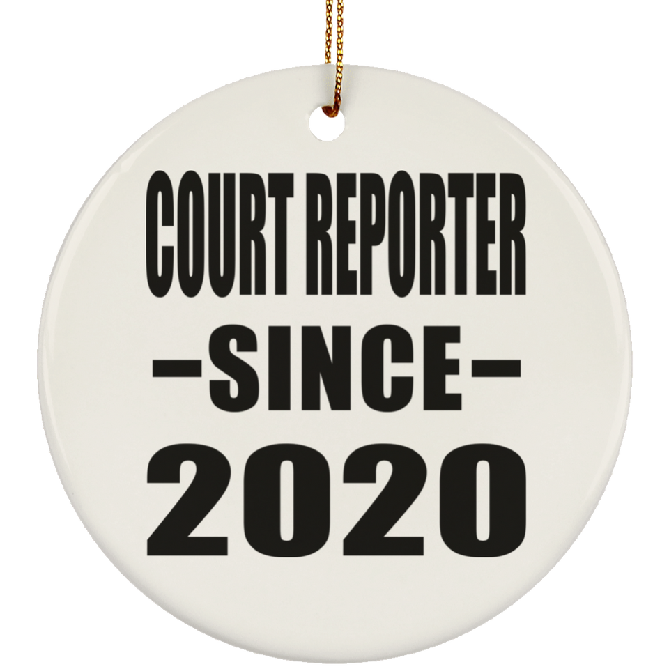Court Reporter Since 2020 - Circle Ornament